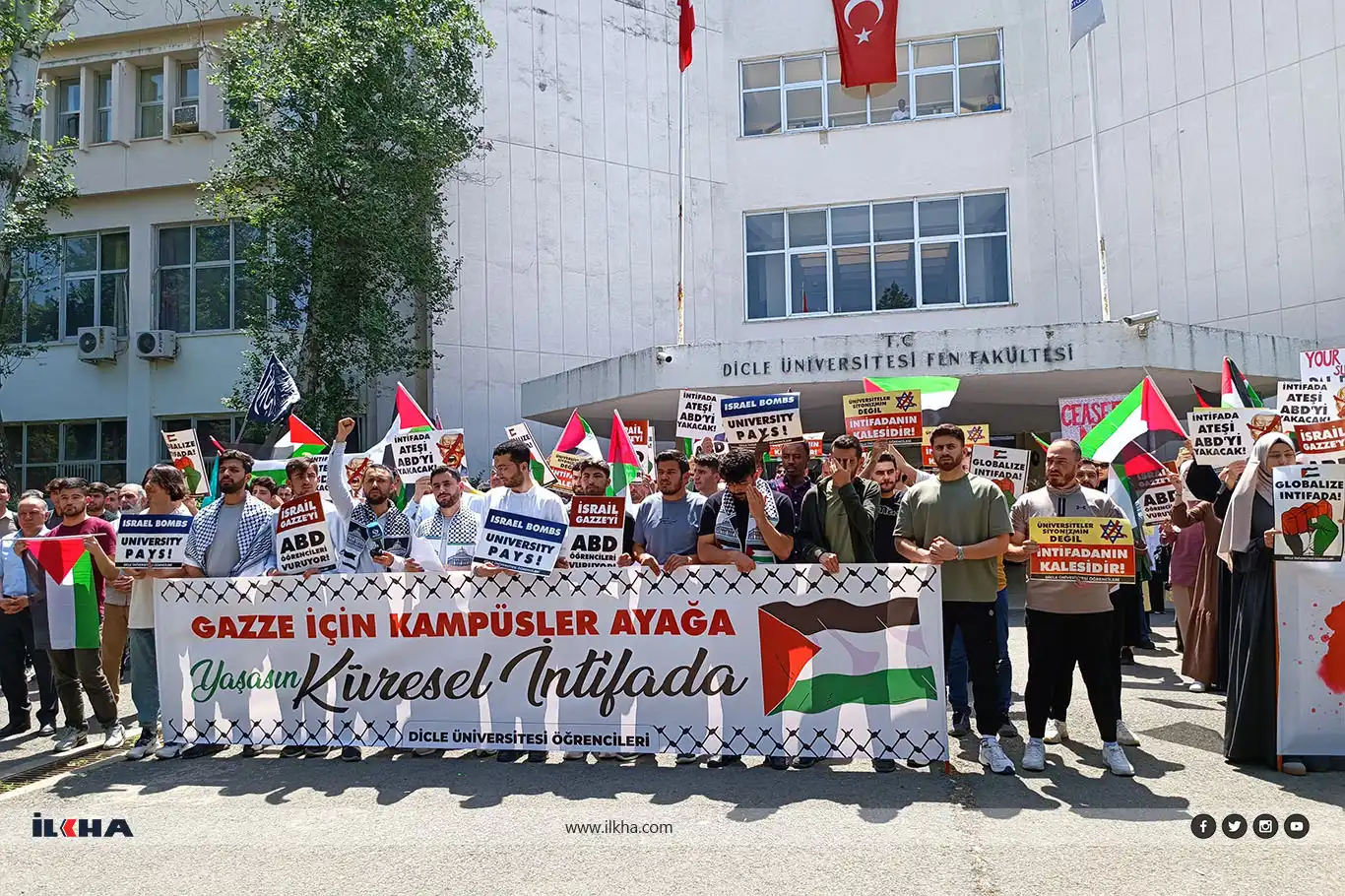 Students in Diyarbakır rally against israeli genocide, support US Gaza demonstrations
