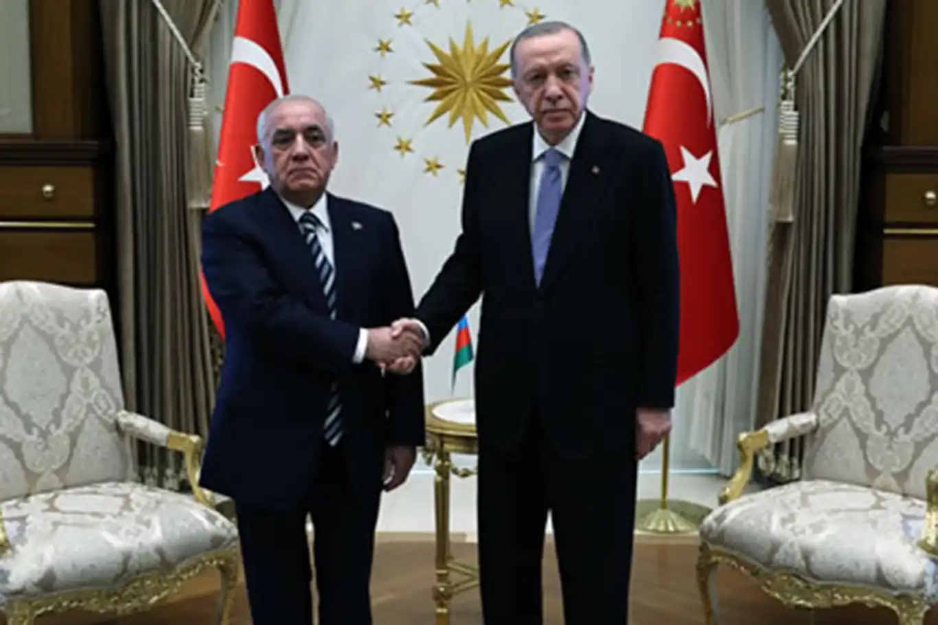 Turkish President Erdogan meets Azerbaijani Prime Minister Asadov in Ankara