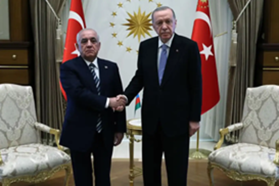 Turkish President Erdogan meets Azerbaijani Prime Minister Asadov in Ankara