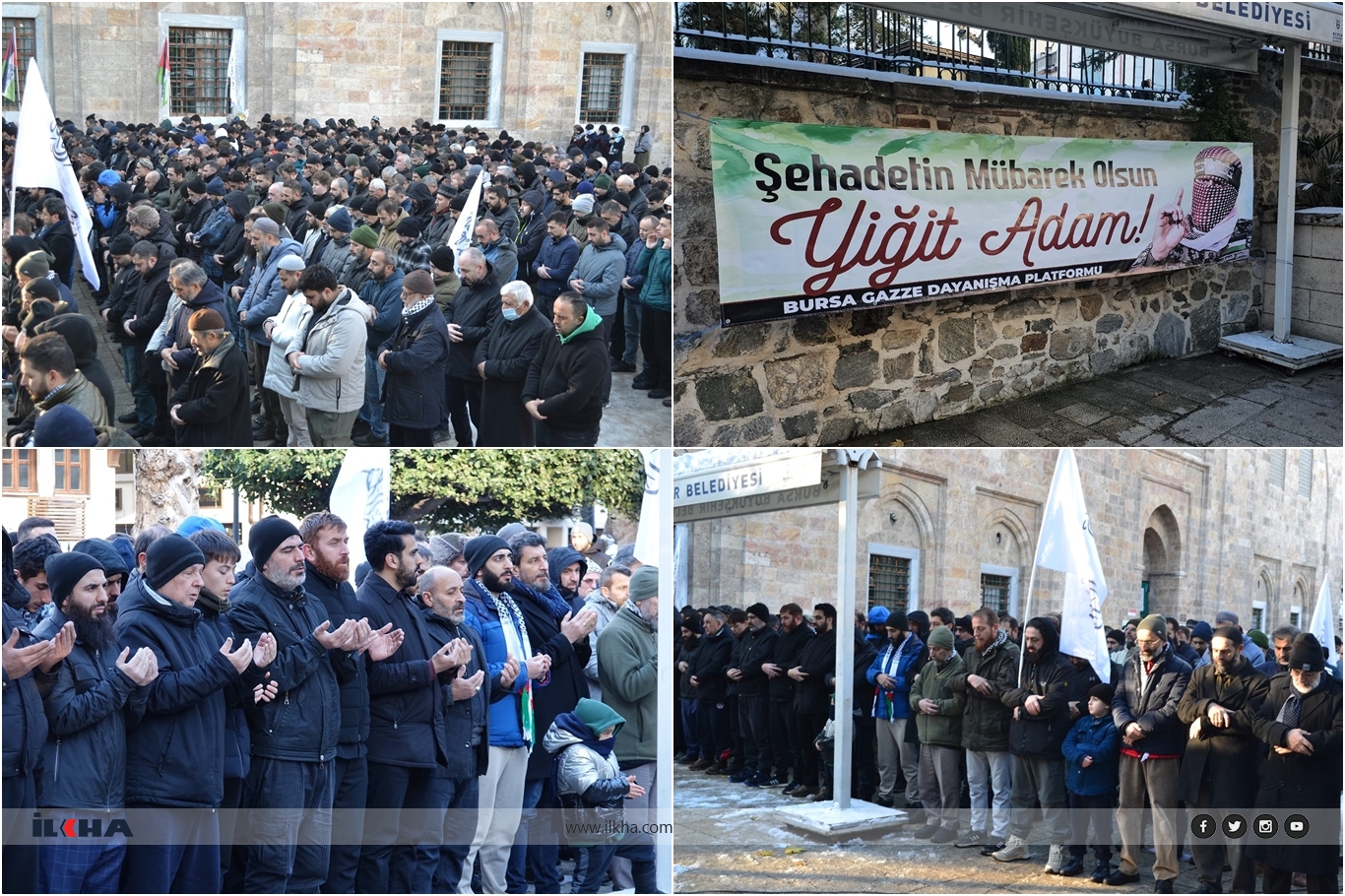 Şehit Ebu Ubeyde ve diğer Kassam komutanları için Bursa’da gıyabi cenaze namazı kılındı