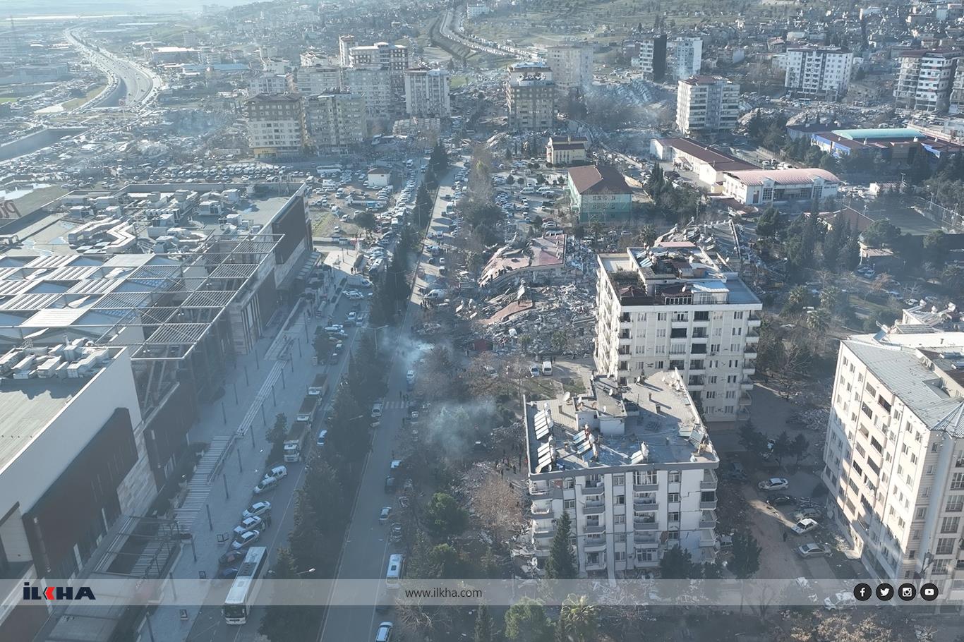 Depremin ikinci haftasında Kahramanmaraş drone ile görüntülendi Depremin ikinci haftasında Kahramanmaraş drone ile görüntülendi