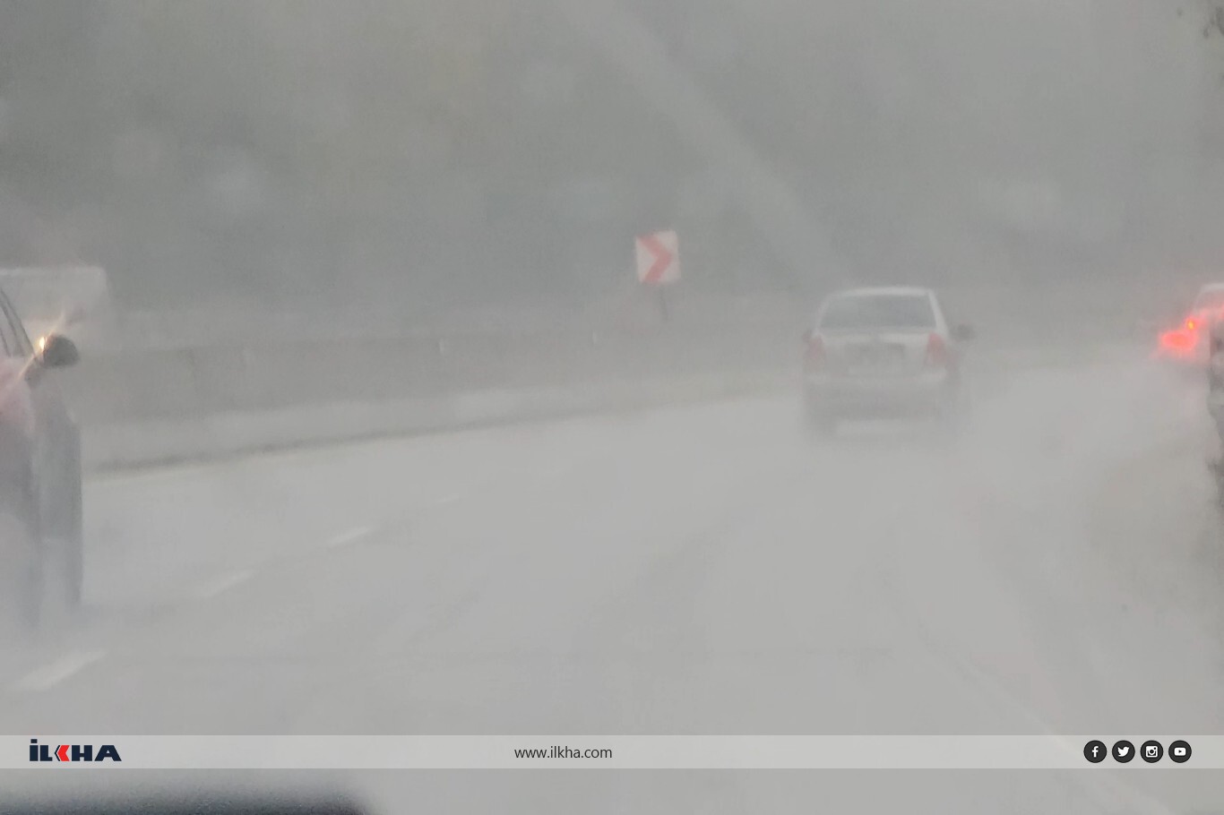 Bursa–Balıkesir kara yolunda yoğun sis etkili oldu