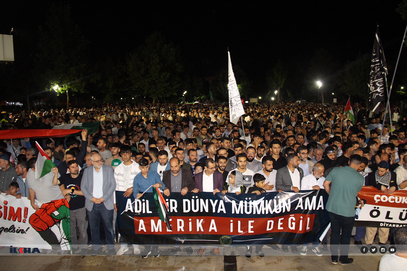 Diyarbakır Refah'taki Gazzeliler için meydanlara indi