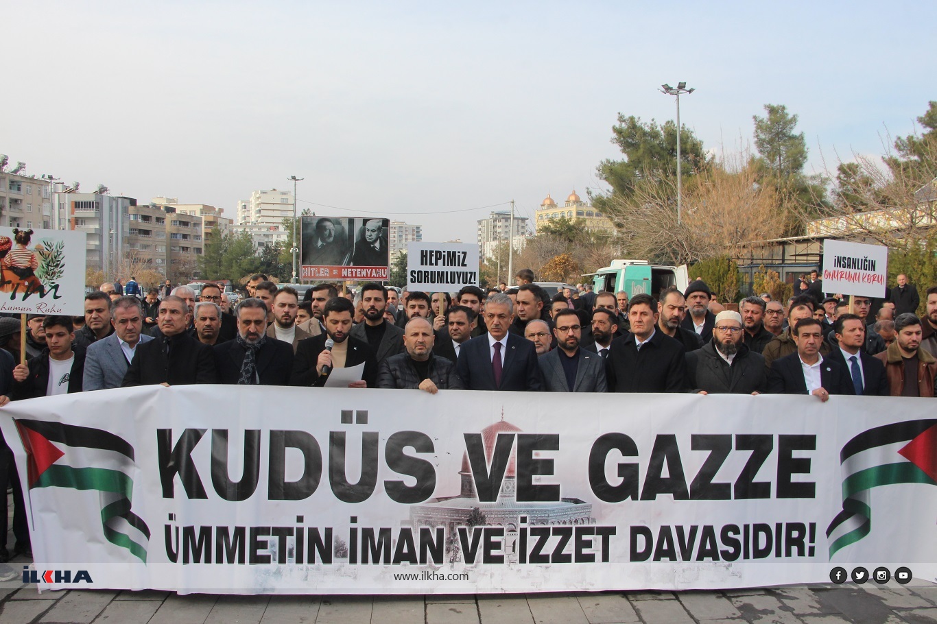 Mardin'de Gazze için basın açıklaması düzenlendi