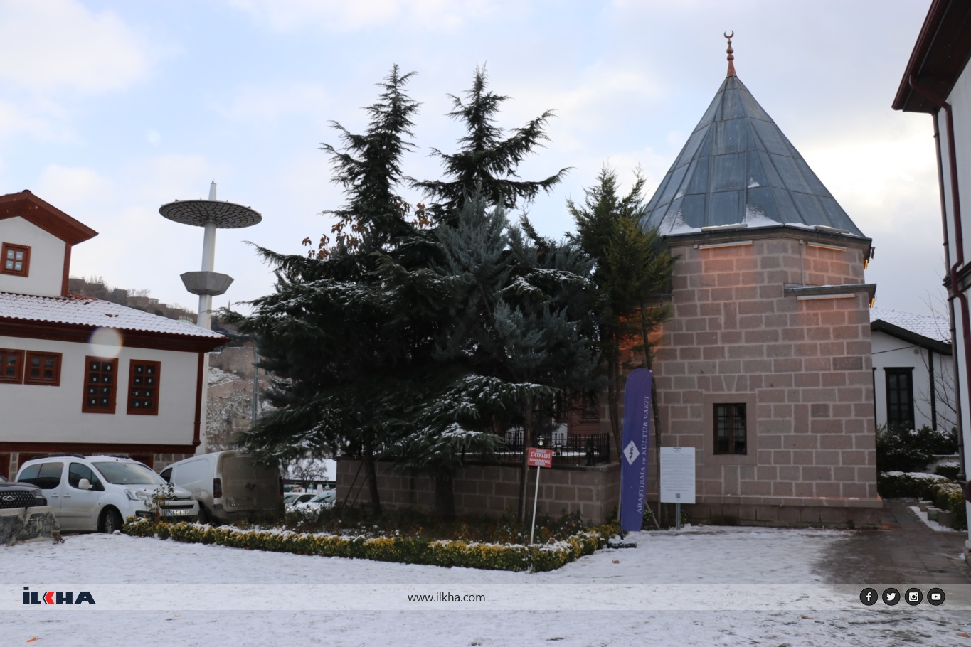 Ankara’da yeni yılın ilk gününde kar manzaraları