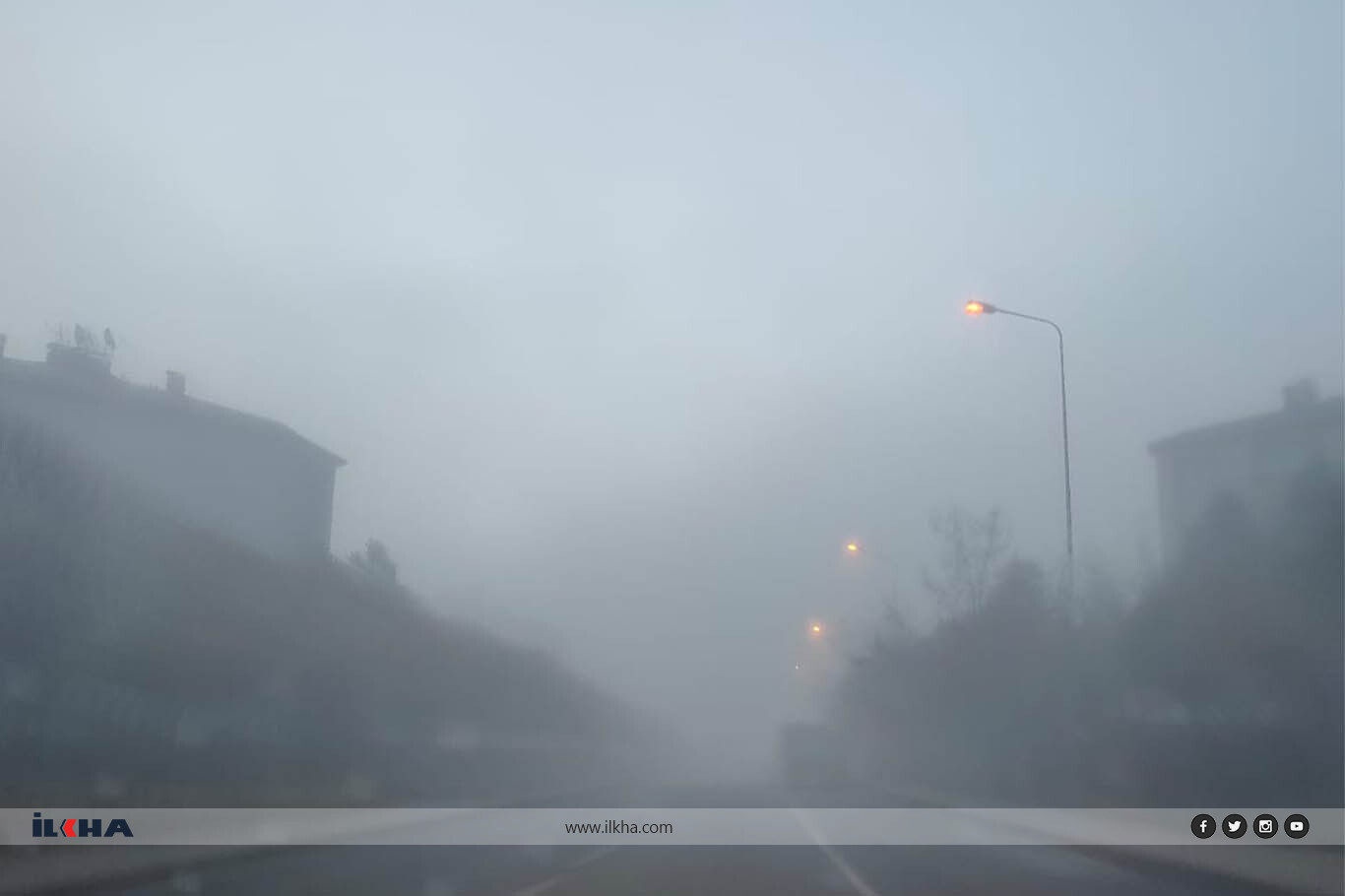 Bingöl’de yoğun sis görüş mesafesini 20 metreye düşürdü