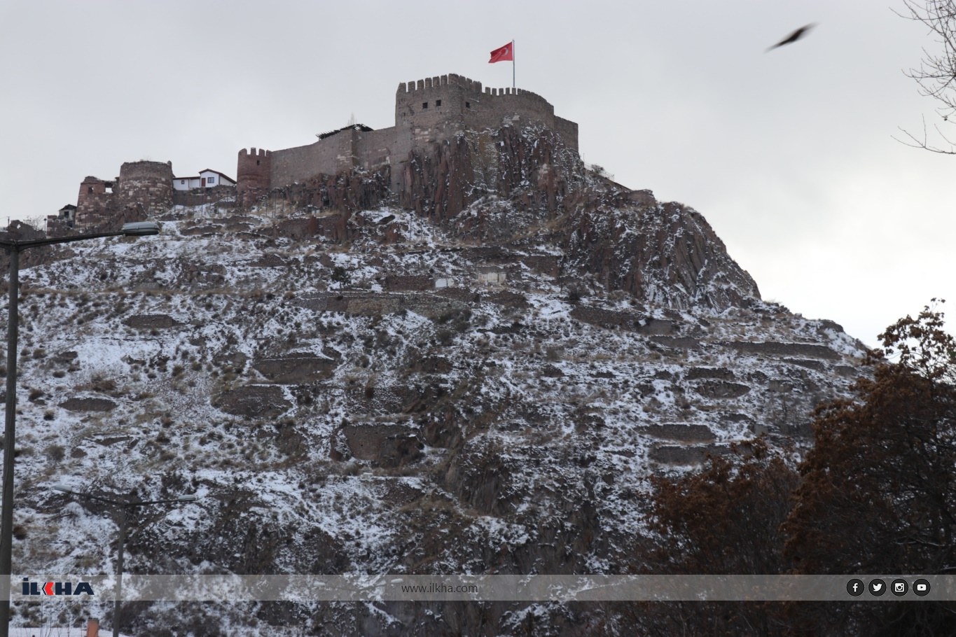 Ankara’da yeni yılın ilk gününde kar manzaraları