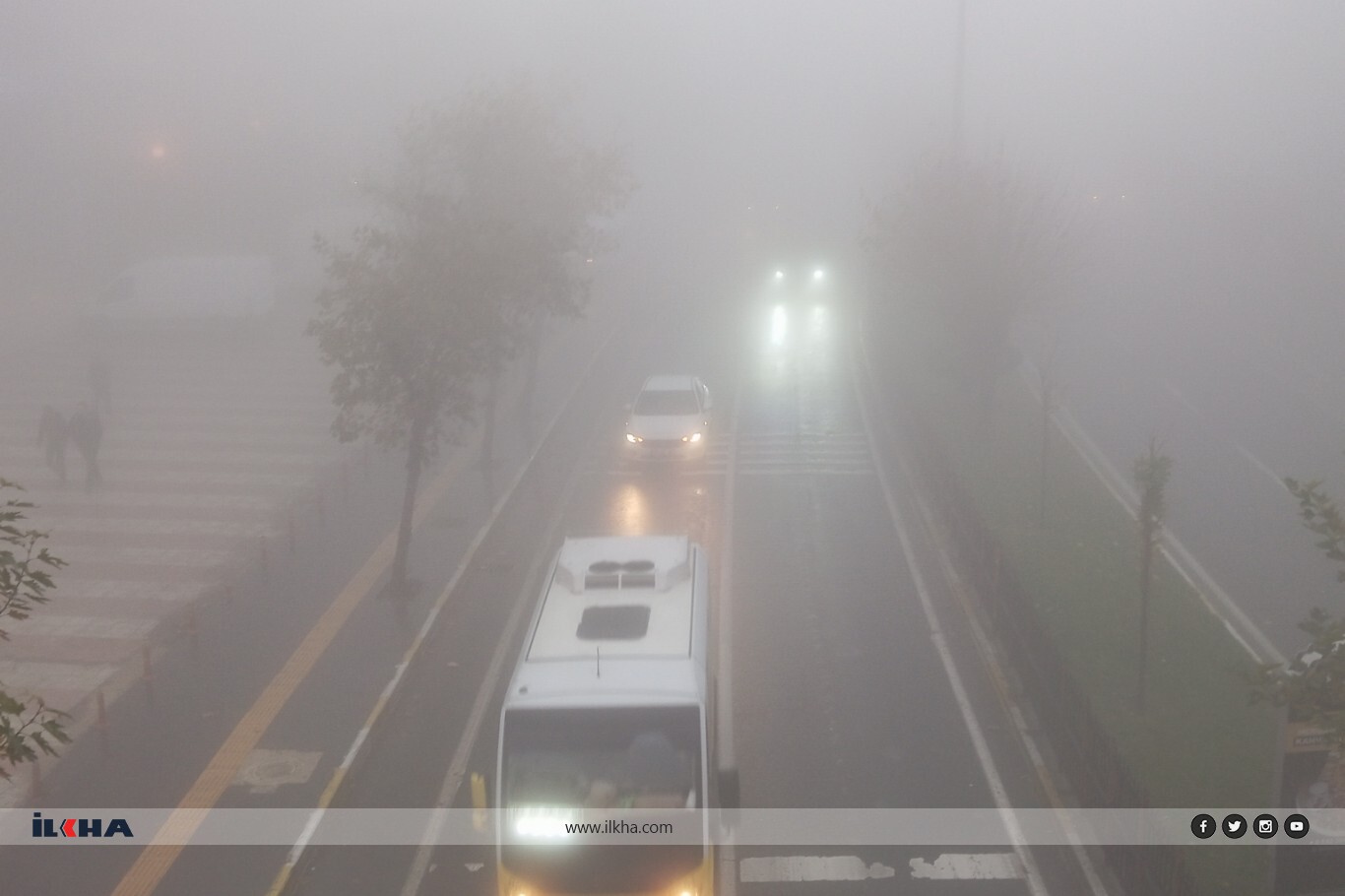 Mardin güne yoğun sisle uyandı: Görüş mesafesi 5 metreye kadar düştü