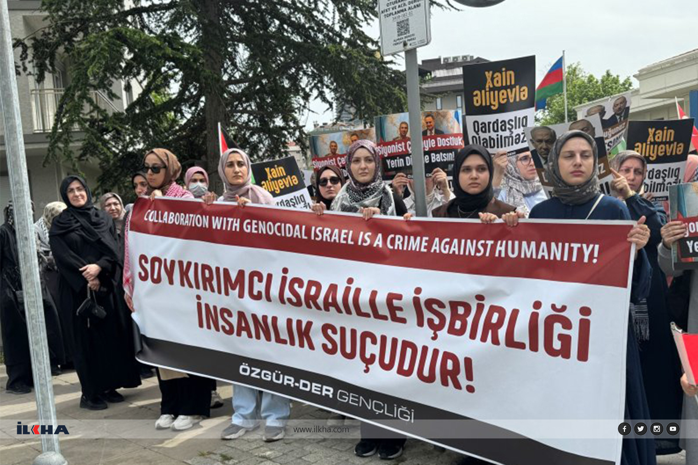 İşgalcilere destek veren Azerbaycan yönetimi İstanbul'da protesto edildi İşgalcilere destek veren Azerbaycan yönetimi İstanbul'da protesto edildi