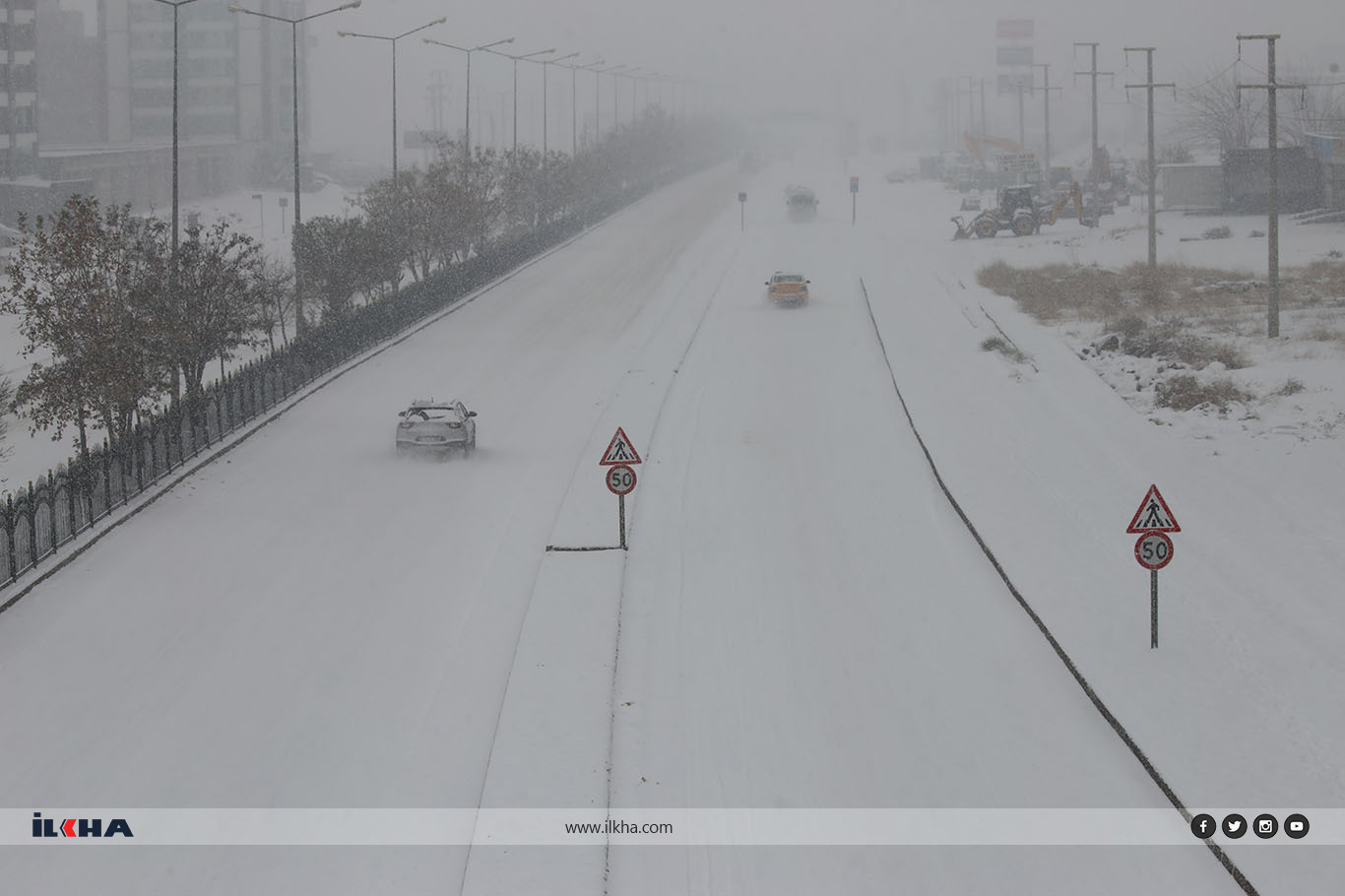 Diyarbakır’da karla mücadele yetersiz kaldı, ulaşım aksadı