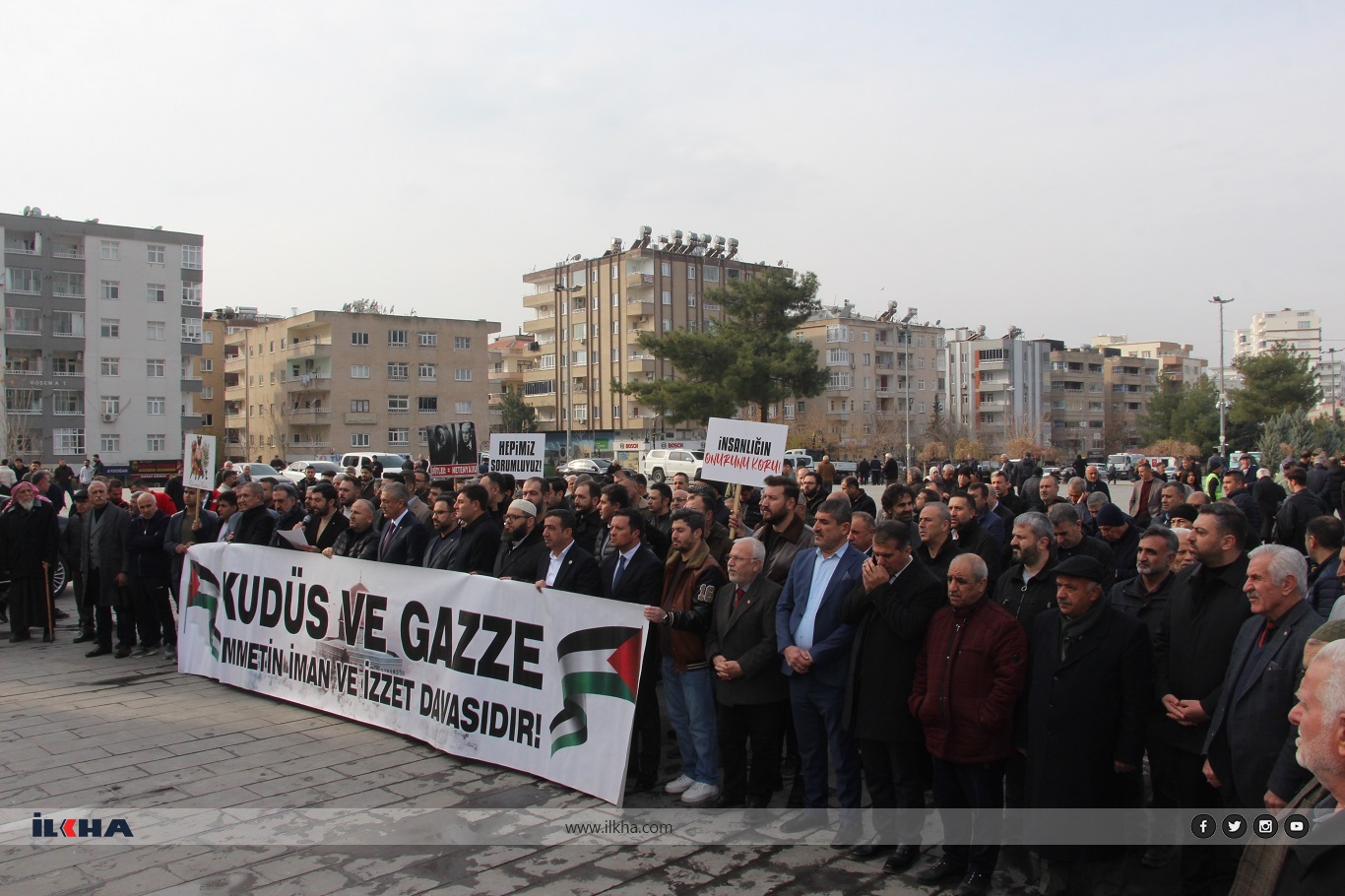 Mardin'de Gazze için basın açıklaması düzenlendi