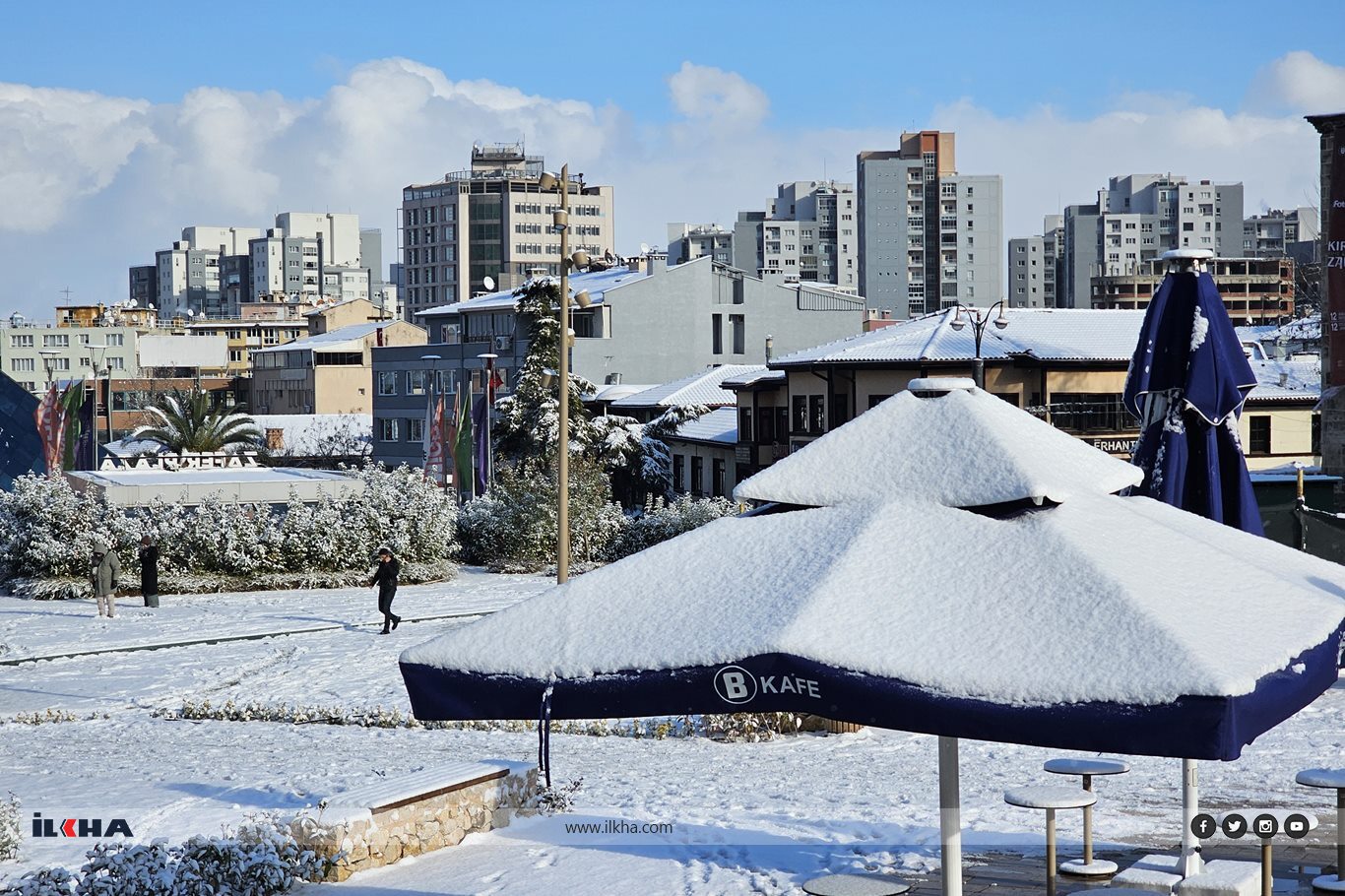 Kar yağışı Bursa’ya kartpostallık görüntüler sundu