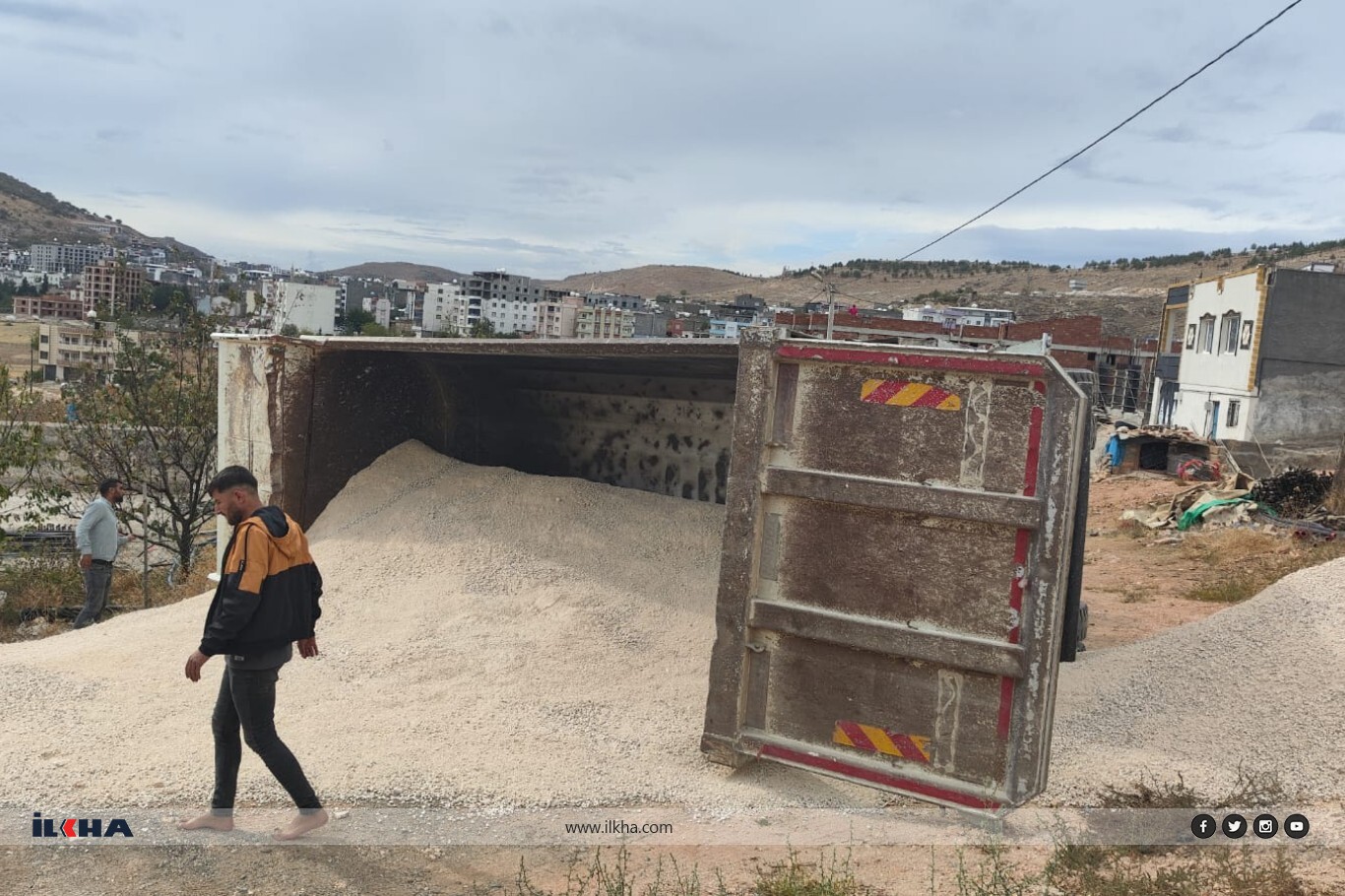 Mardin’de yük boşaltma sırasında kontrolden çıkan kamyon minibüse çarptı Mardin’de yük boşaltma sırasında kontrolden çıkan kamyon minibüse çarptı