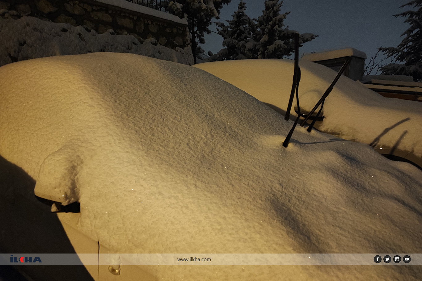 Malatya'da kar kalınlığı 40 santimetreyi buldu