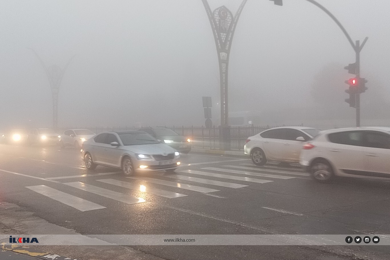 Mardin güne yoğun sisle uyandı: Görüş mesafesi 5 metreye kadar düştü