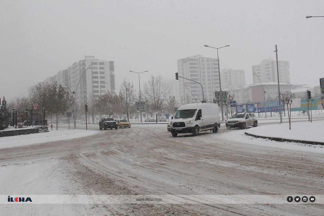 Diyarbakır’da karla mücadele yetersiz kaldı, ulaşım aksadı