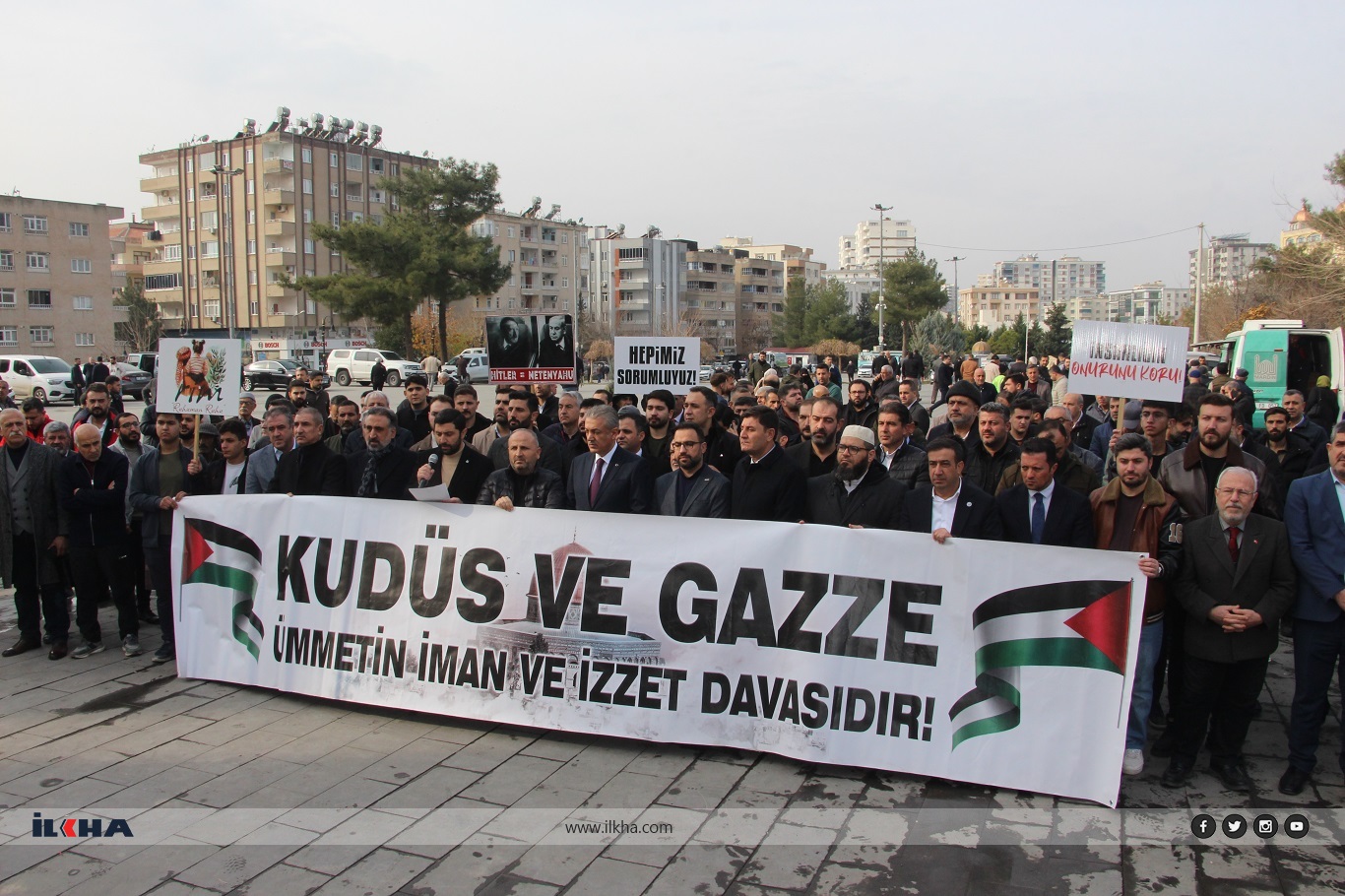 Mardin'de Gazze için basın açıklaması düzenlendi