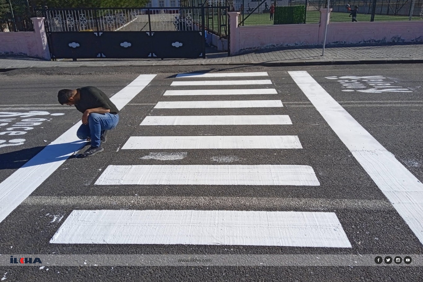 İLKHA'nın gündeme getirdiği okul yolunda güvenlik önlemleri alındı