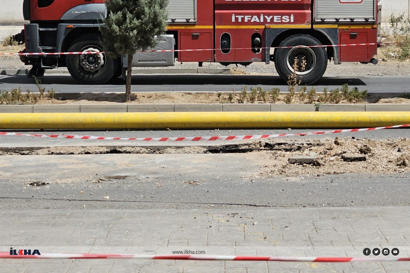 Mardin'de doğalgaz kazı çalışması sırasında EYP paniği Mardin'de doğalgaz kazı çalışması sırasında EYP paniği