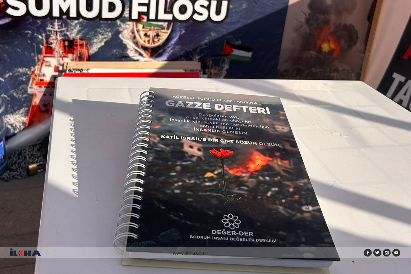 Bodrum'dan Gazze'ye destek: Sumud Filosu için nöbet standı kuruldu Bodrum'dan Gazze'ye destek: Sumud Filosu için nöbet standı kuruldu