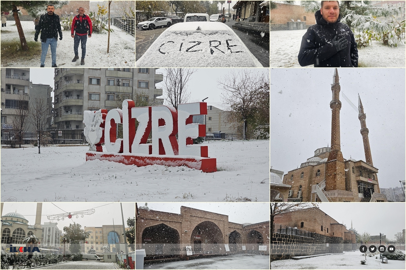 Cizre'de kar yağışı sevinçle karşılandı