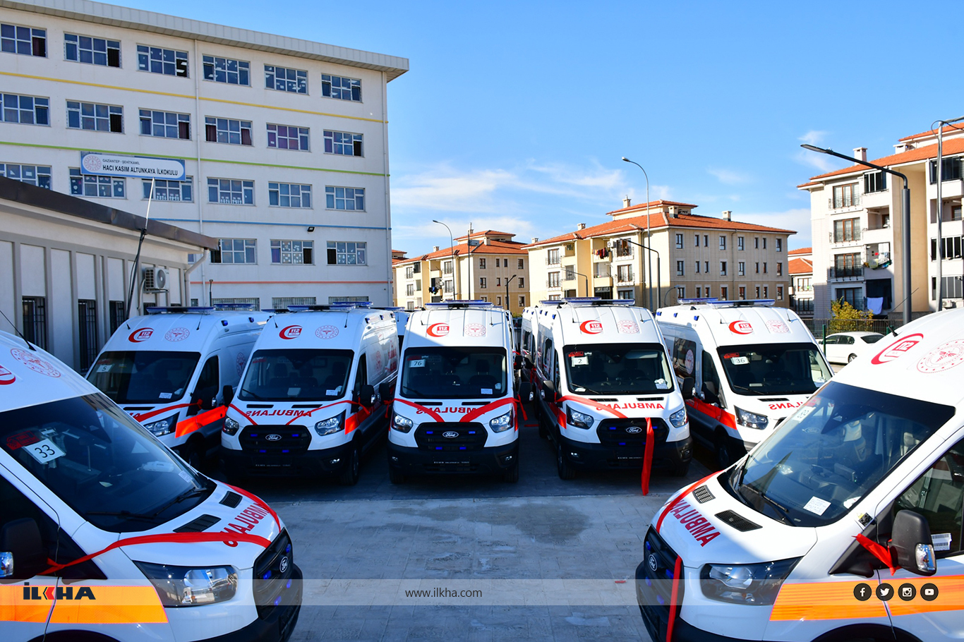 Gaziantep Şehir Hastanesi bünyesine 16 yeni ambulans eklendi Gaziantep Şehir Hastanesi bünyesine 16 yeni ambulans eklendi
