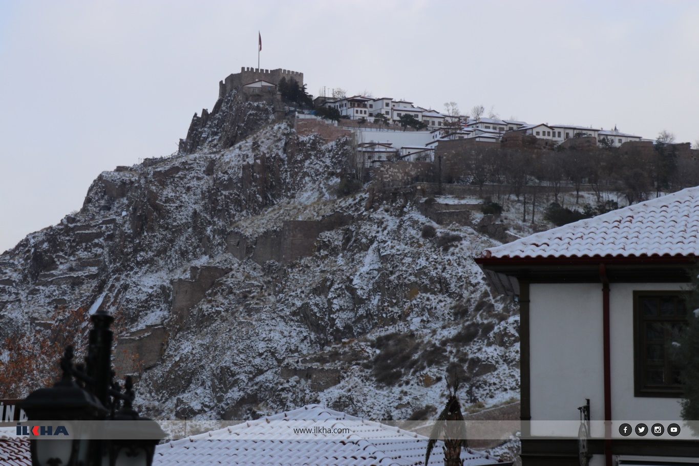 Ankara’da yeni yılın ilk gününde kar manzaraları