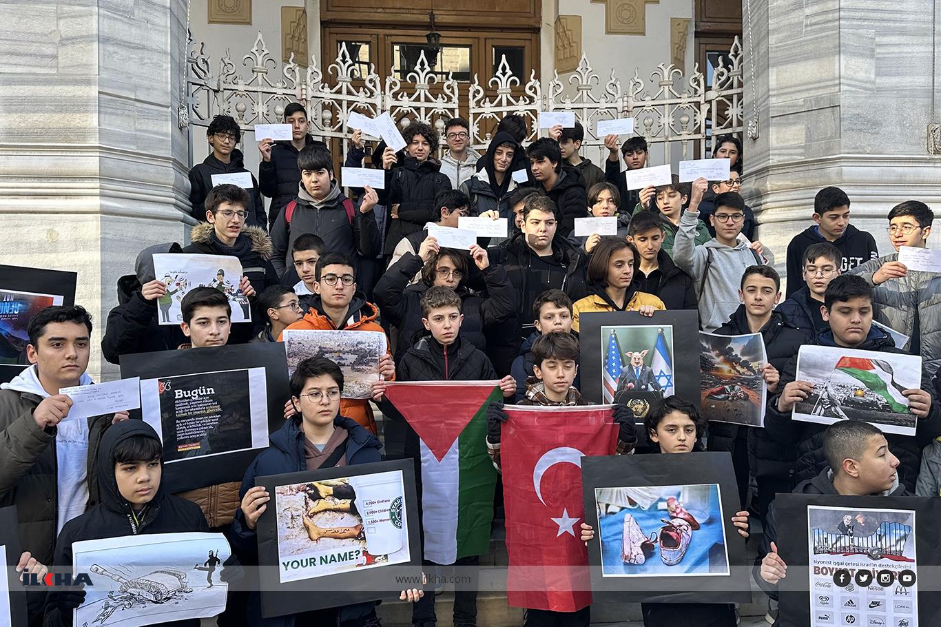 İmam hatip öğrencilerinden dünya liderlerine Filistin mektubu İmam hatip öğrencilerinden dünya liderlerine Filistin mektubu