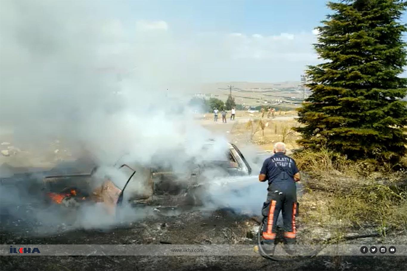 Malatya'da araç yangını Malatya'da araç yangını
