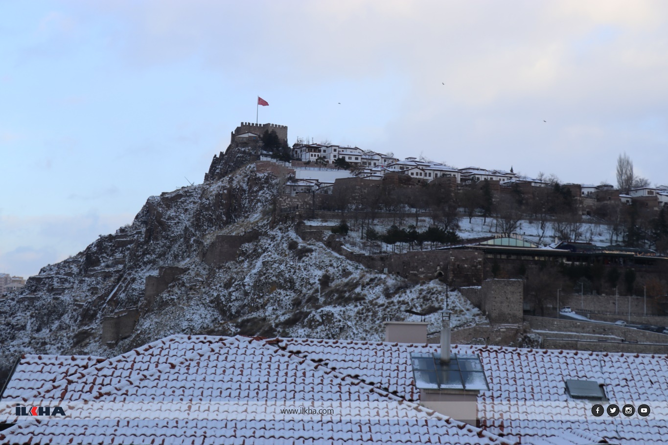 Ankara’da yeni yılın ilk gününde kar manzaraları
