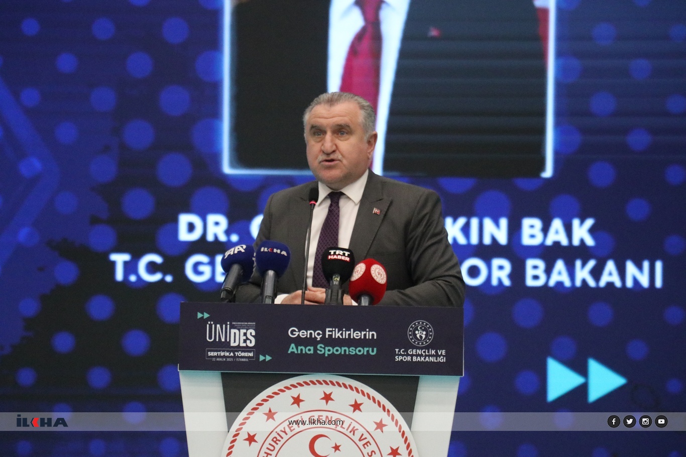 Gençlik ve Spor Bakanı Bak, ÜNİDES programında konuştu