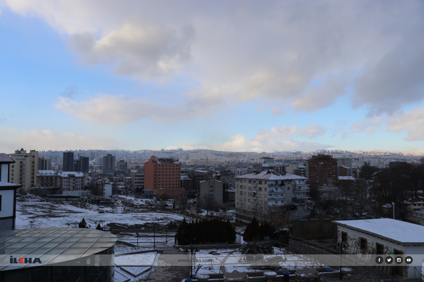 Ankara’da yeni yılın ilk gününde kar manzaraları