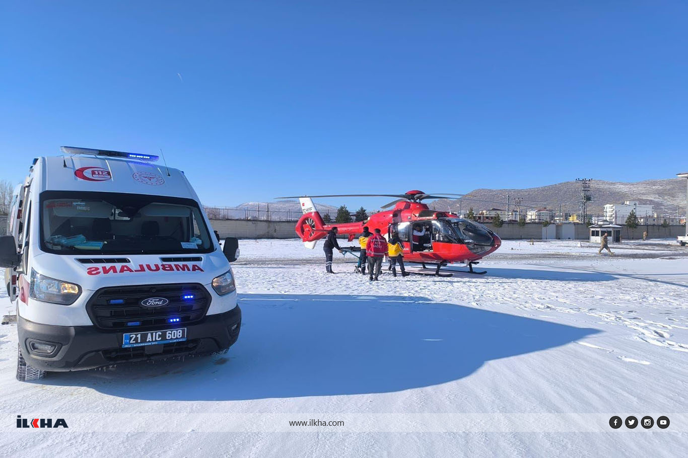 Zorlu kış şartlarında Diyarbakır’da acil sevkler gerçekleştirildi