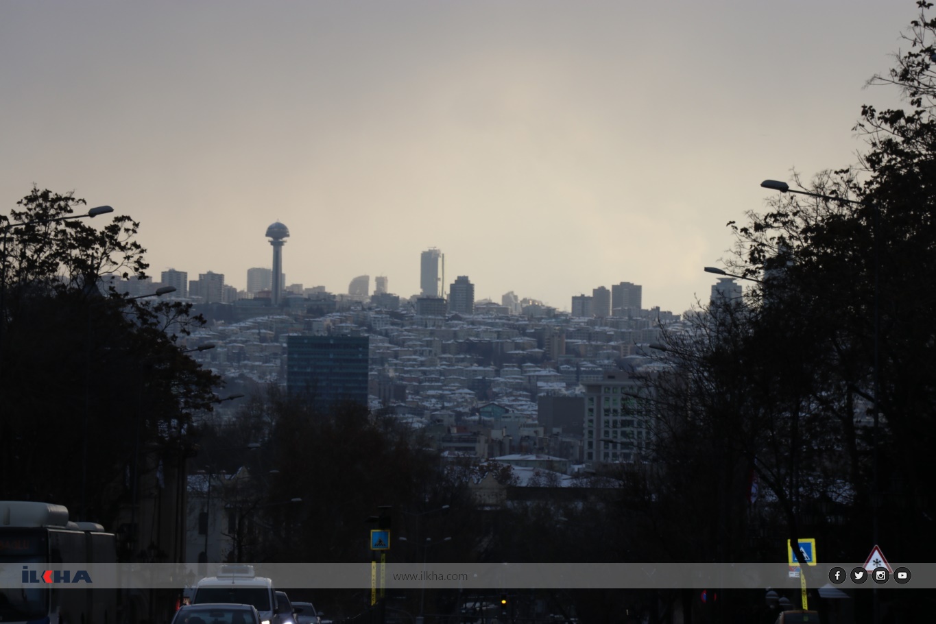 Ankara’da yeni yılın ilk gününde kar manzaraları