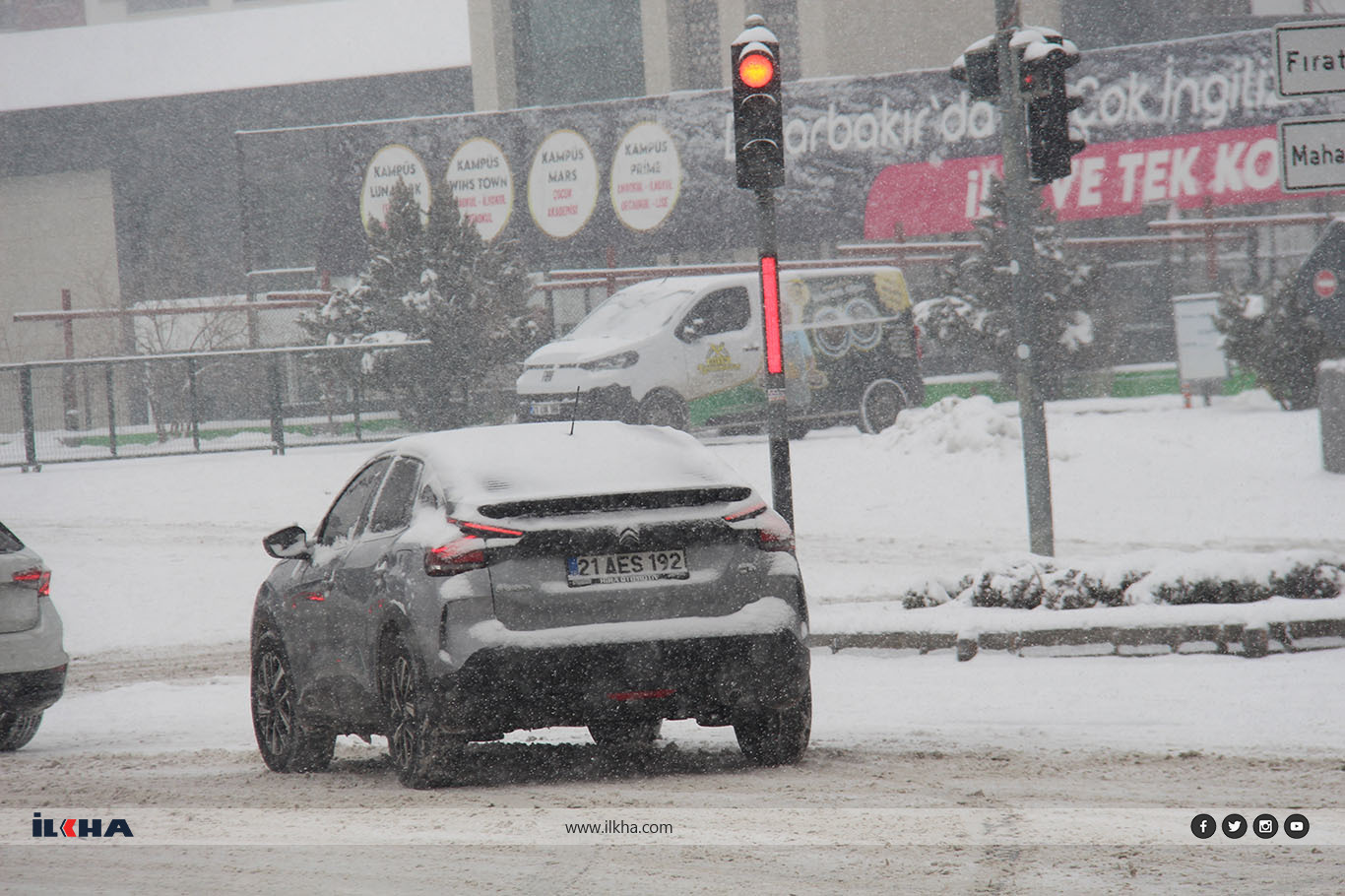Diyarbakır’da karla mücadele yetersiz kaldı, ulaşım aksadı