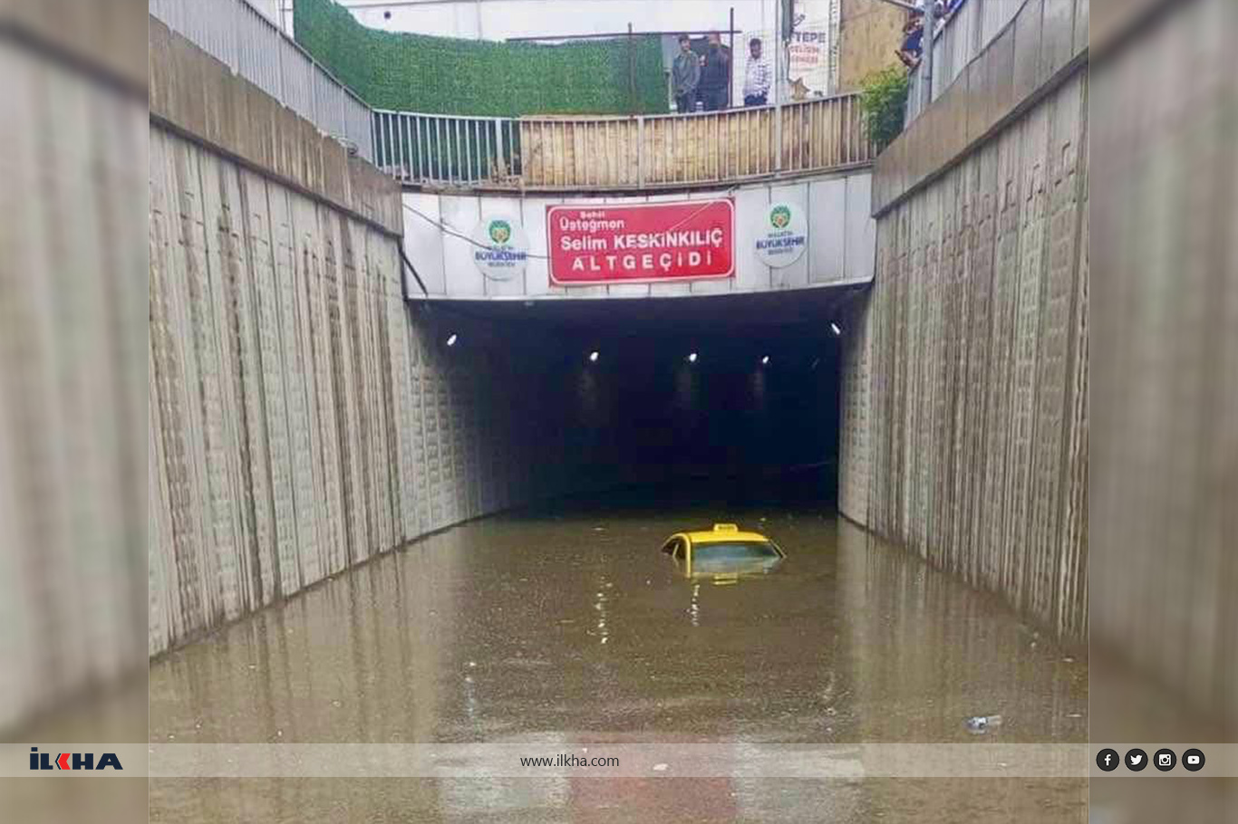 Malatya sağanak yağış nedeniyle yollar göle döndü Malatya sağanak yağış nedeniyle yollar göle döndü