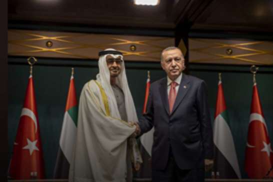 الرئيس التركي يجري اتصالاً هاتفياً مع نظيره الإماراتي