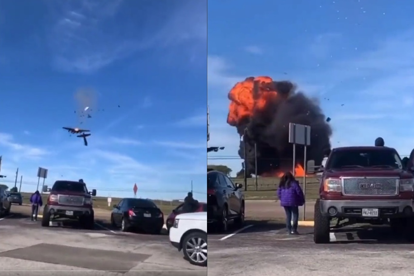 Two planes collide during airshow in United States
