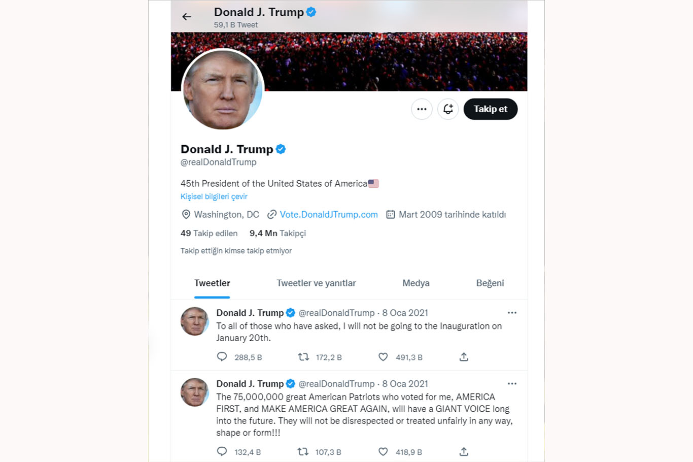 Twitter restores Donald Trump's account