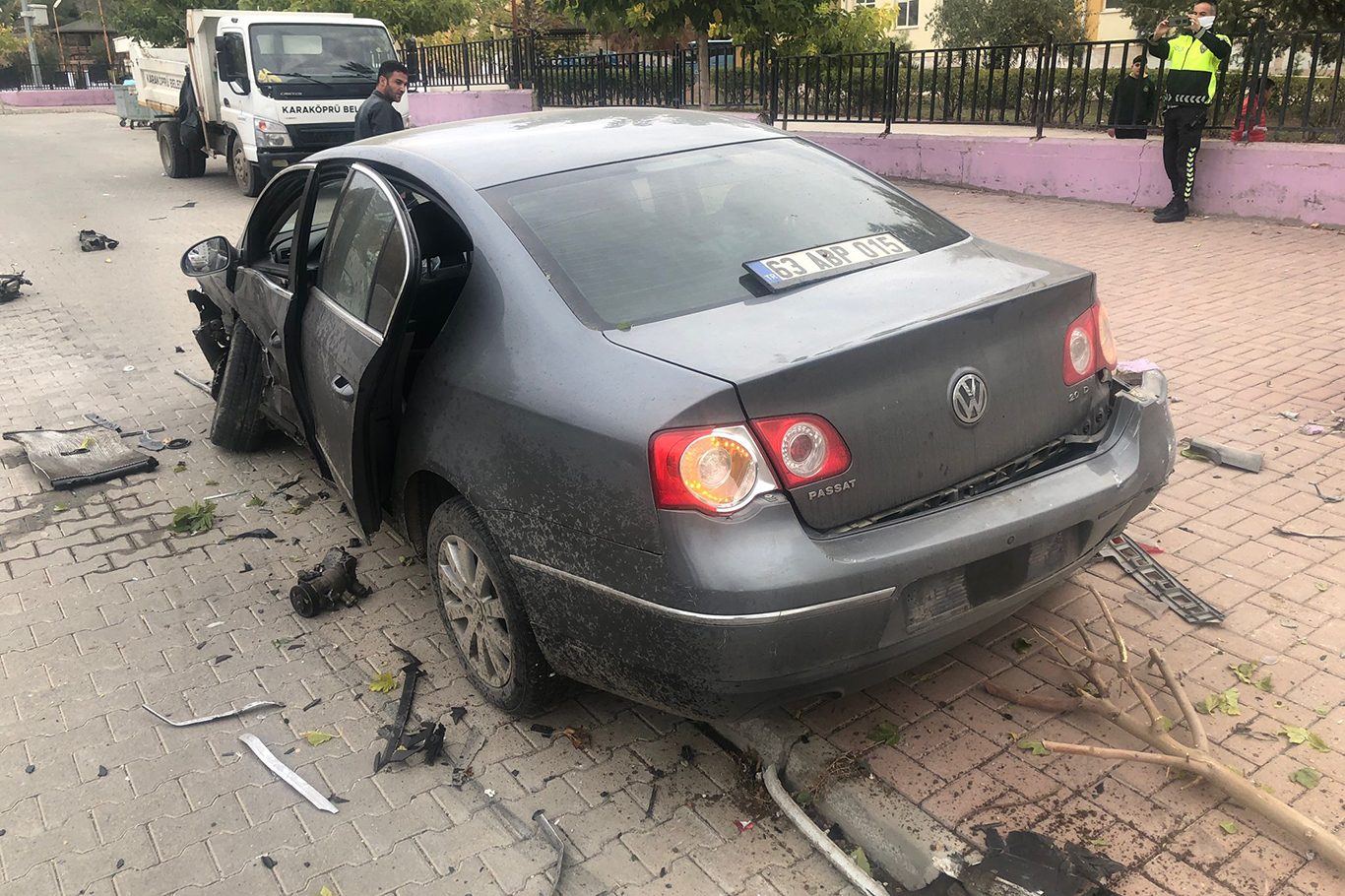 Şanlıurfa'da maddi hasarlı trafik kazası