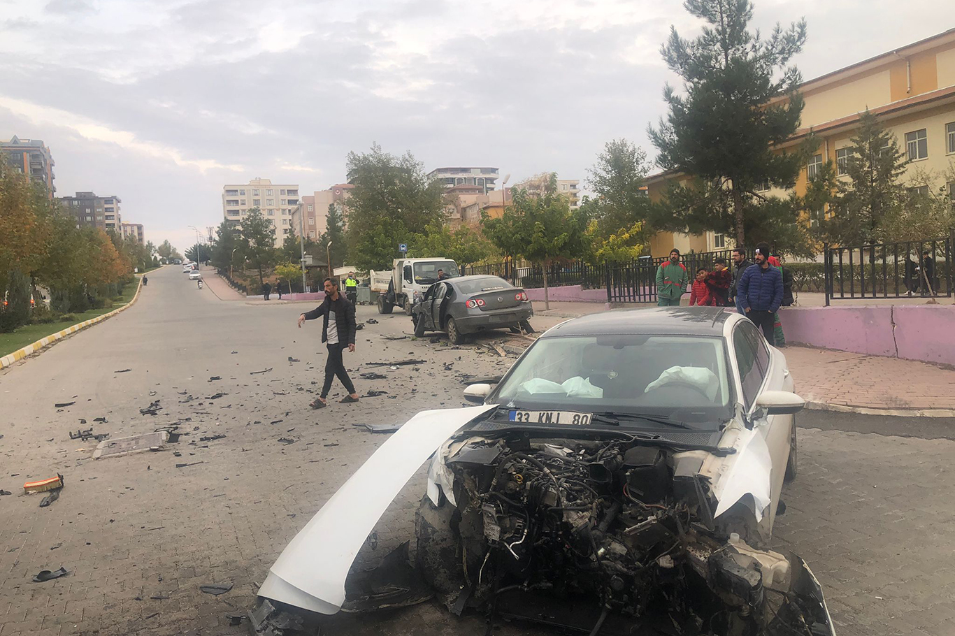 Şanlıurfa'da maddi hasarlı trafik kazası Şanlıurfa'da maddi hasarlı trafik kazası