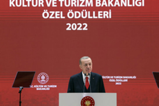 Erdoğan attends Culture and Tourism Ministry special awards ceremony