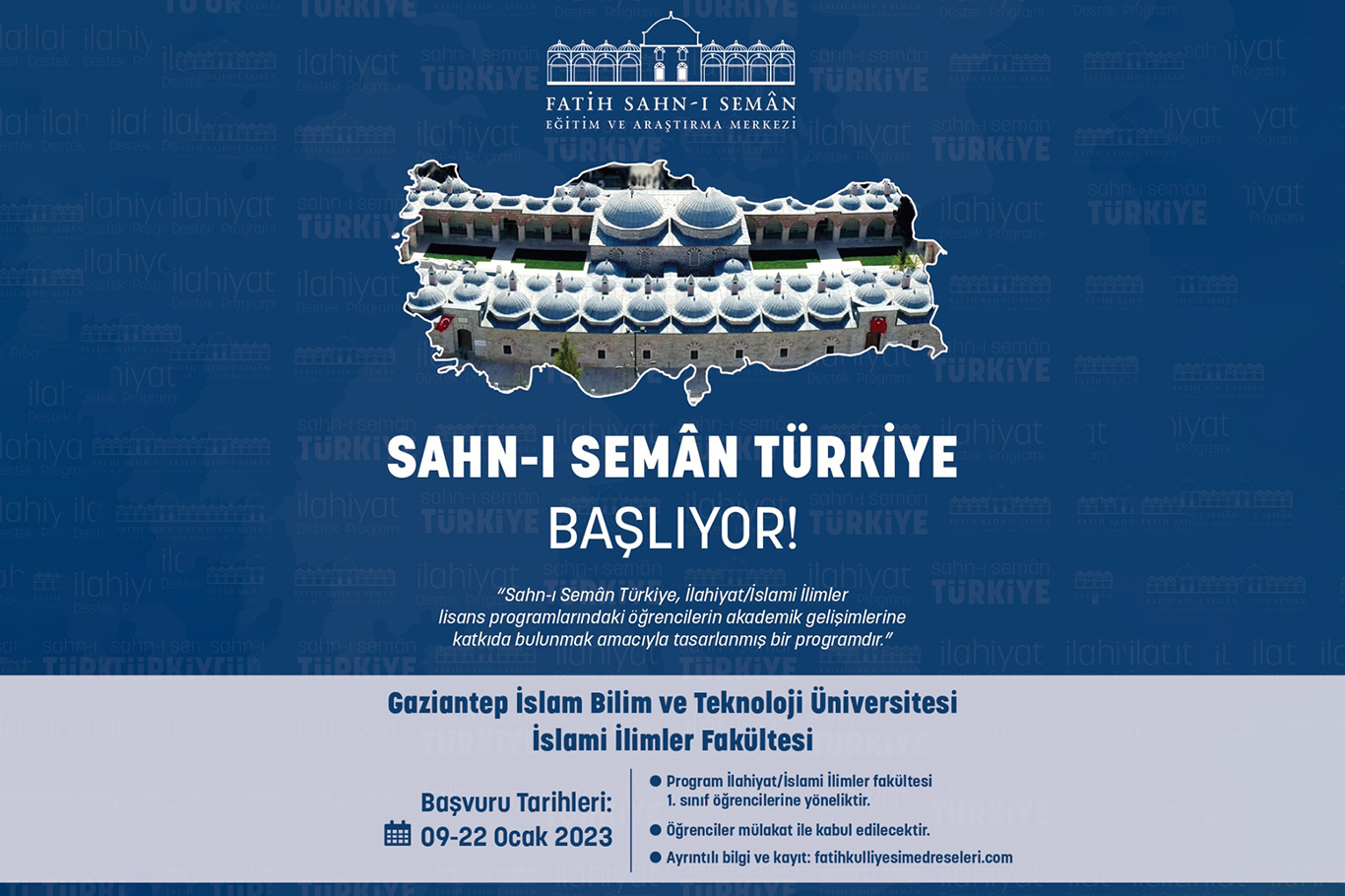 GİBTÜ ve GAÜN öğrencileri Sahn-ı Seman Medresesi'ndeki hocalardan ders alabilecek GİBTÜ ve GAÜN öğrencileri Sahn-ı Seman Medresesi'ndeki hocalardan ders alabilecek