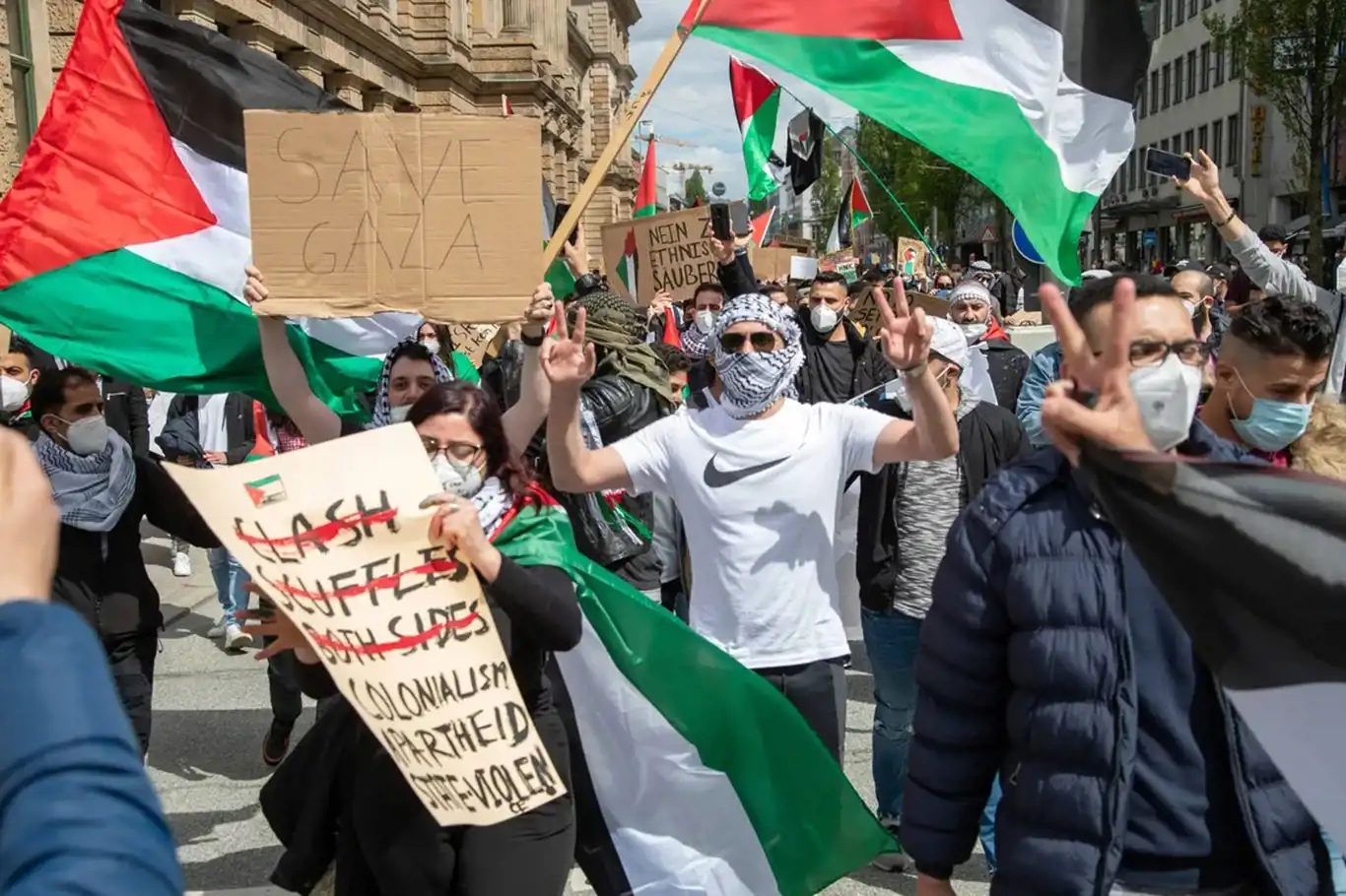 Fransa'da, Filistin'e destek gösterisine müdahale
