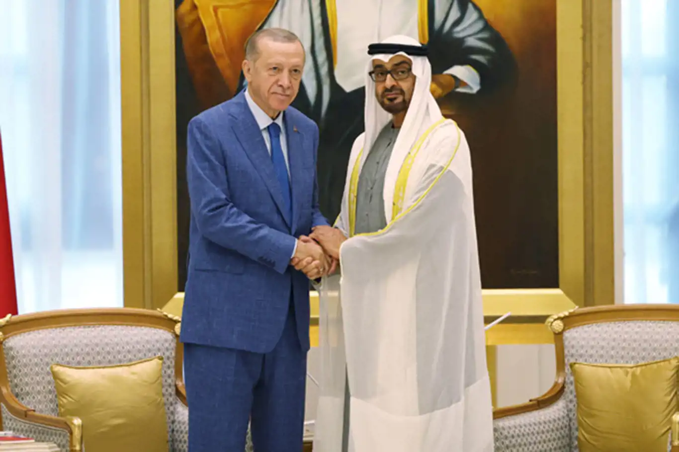 Erdoğan, BAE Devlet Başkanı Al Nahyan ile Filistin'i görüştü