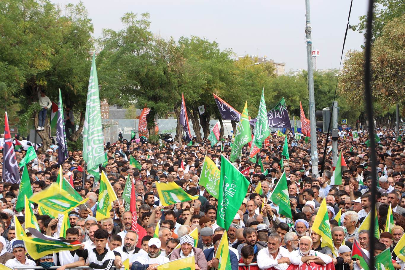 Diyarbakır'da Aksa Tufanı'na destek mitingi