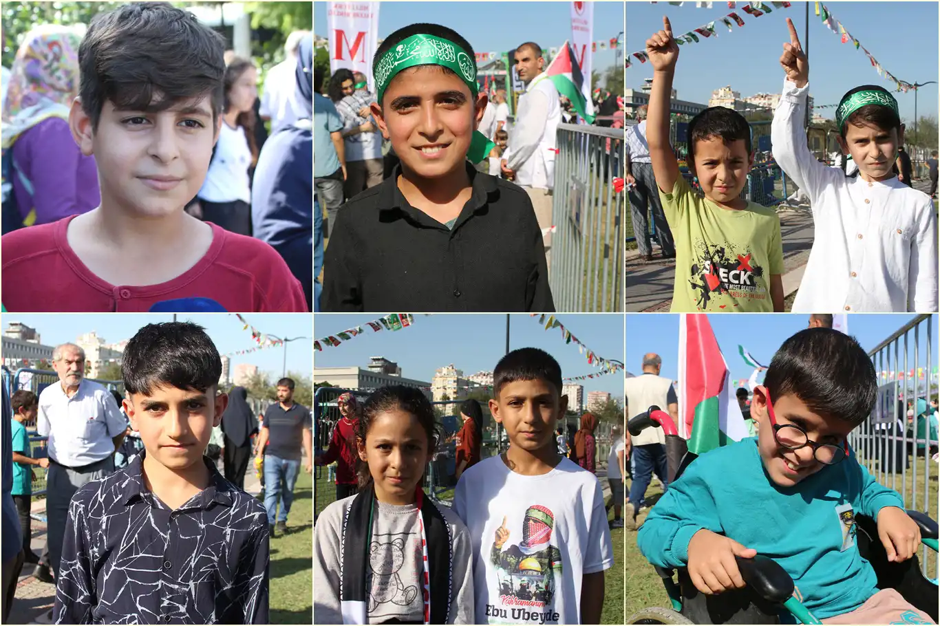 Adana'da Aksa Tufanı'na destek mitingine katılan çocuklar: Filistin'de çocuklar öldürülüyor!