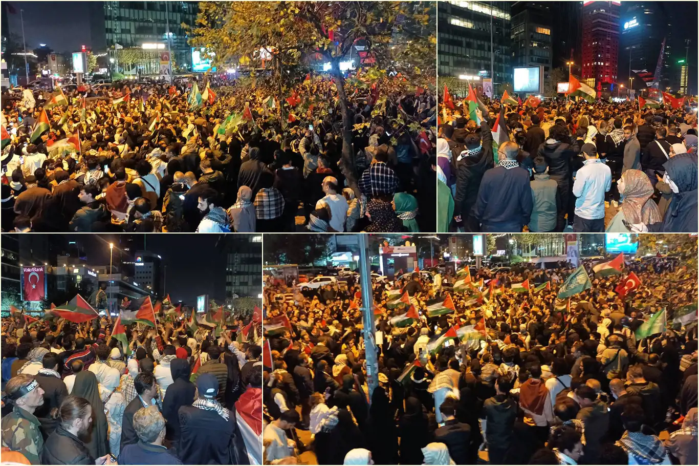 Siyonist rejimin İstanbul konsolosluğu önünde binlerce kişi "siyonist soykırım"ı protesto etti