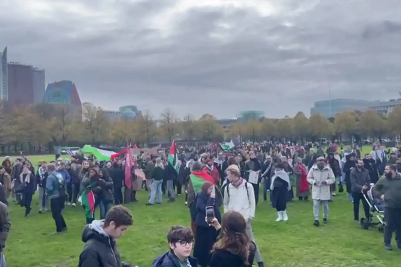 Hollanda’da Filistin'e destek gösterileri