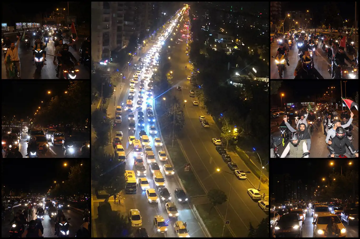 Binlerce araç Filistin için Diyarbakır'da şehir turu attı